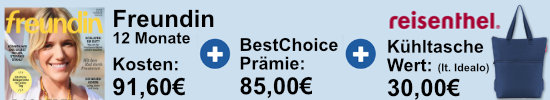 Freundin mit gratis Kuehltasche
