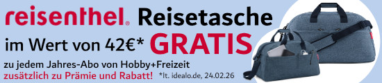 Reisenthel Reisetasche zu jedem Jahresabo von Hobby+Freizeit